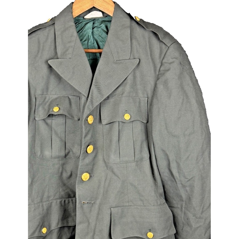 Vintage US Army Class A AG 489 Dress Uniform Coat Jacket Size 40L Olive Green